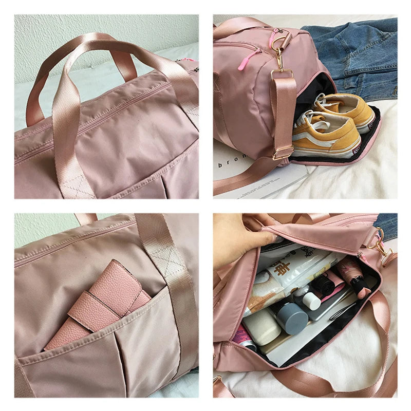 Waterproof Sports Gym Bags Multifunction Dry Wet Separation Bags Fitness Training Yoga Luggage Shoulder Sac Bag with Shoes Bags