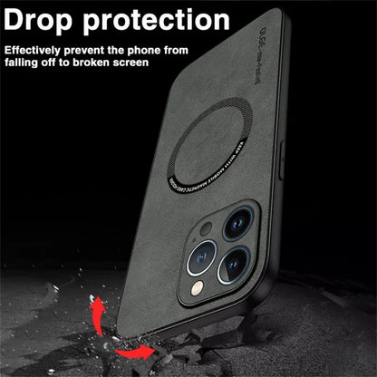 For Magsafe Luxury Leather Shockproof Phone Cases for Iphone 16 15 14 13 12 11 Pro Max 16E plus Magnetic Wireless Charging Cover