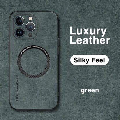 For Magsafe Luxury Leather Shockproof Phone Cases for Iphone 16 15 14 13 12 11 Pro Max 16E plus Magnetic Wireless Charging Cover