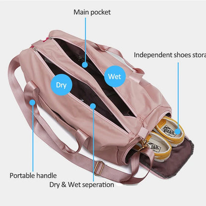 Waterproof Sports Gym Bags Multifunction Dry Wet Separation Bags Fitness Training Yoga Luggage Shoulder Sac Bag with Shoes Bags